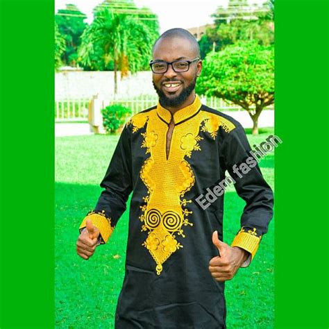 Black And Gold African Clothing Grooms Suit Gold African Clothing