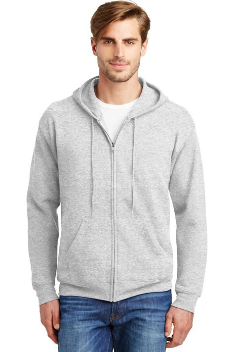 Hanes® Ecosmart® Full Zip Hooded Sweatshirt Heat Transfer Warehouse