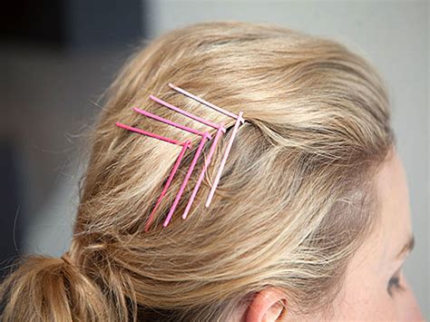 Start By Pinning Your Bangs With One Bobby Pin With The Open End Toward