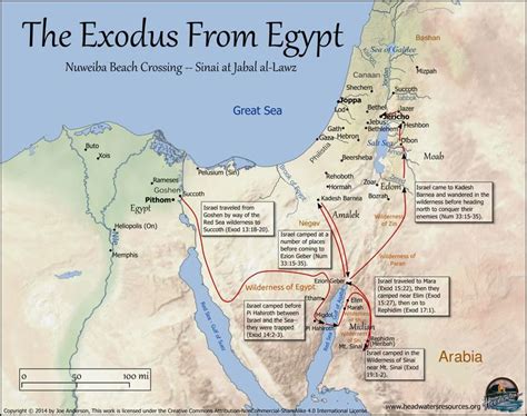 Exodus Route Map Bible Mapping Bible History Bible