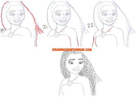 Moana sketch easy (page 1) pin by disney lovers! How to Draw Moana Easy Step by Step Drawing Tutorial for ...