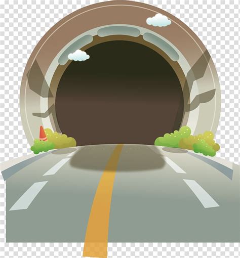 Tunnel Cartoon Illustration Tunnel Element Transparent Background Png