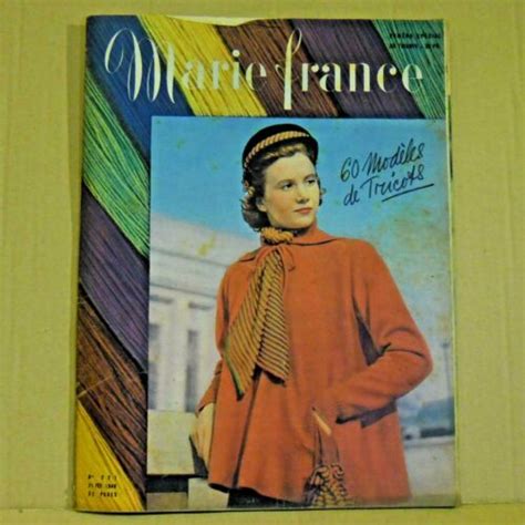 Marie Frankreich Magazin Nr 221 21 Februar 1949 Alte Magazin Français Ebay