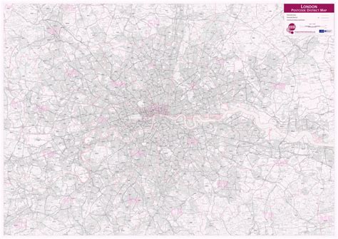 Postcode District Map Greater London Map By Maps International