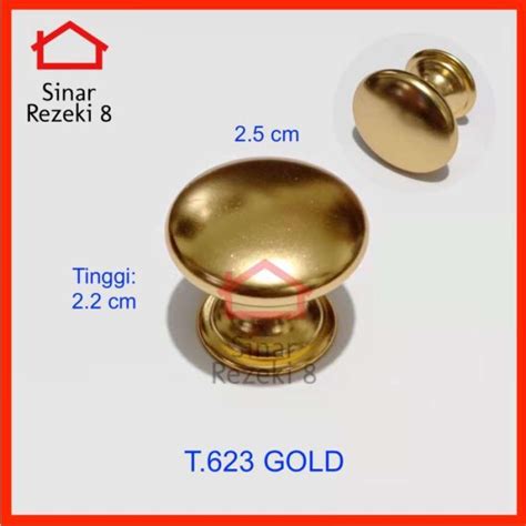 Jual Jual Tarikan Laci Gold Emas Dop Pintu Lemari Bulat Handle Knob Pentol 623 Limited Di Seller