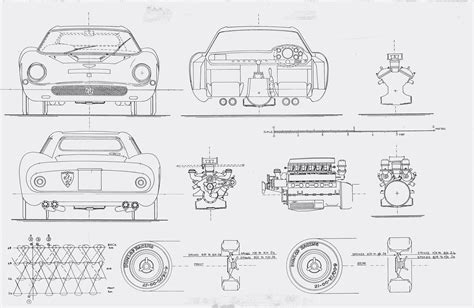 Ferrari 250 Gto Series Ii 1964 Blueprint Download Free Blueprint For