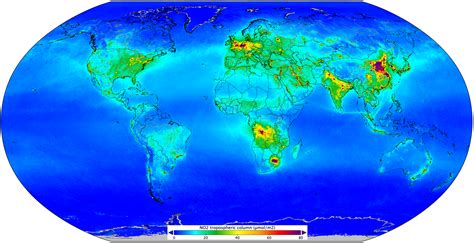 Space in Images - 2019 - 03 - Nitrogen dioxide worldwide