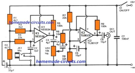 Acoustic Guitar Preamp Circuit Diagram