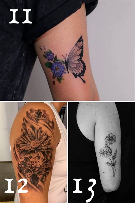 September Birth Flower Tattoo Ideas The Aster Tattoo Glee