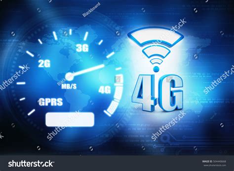 Mobile Telecommunication Cellular High Speed Data Stock Illustration