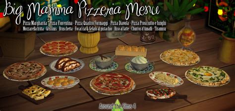 Sims 4 Big Mamma Pizza Set Sims Galaxy