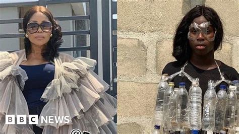 Celebrity Looks Recreated By Nigerian Using Nuts And Bottles Bbc News
