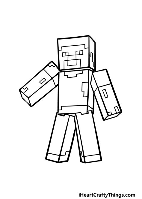 Steve From Minecraft Drawing How To Draw Steve From Minecraft Step By