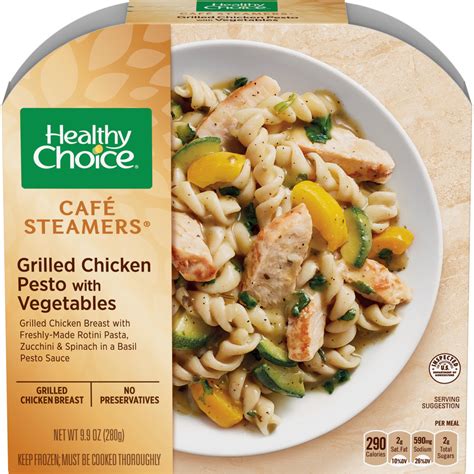 Start with a few choice ingredients and you'll have power meals on the table in a flash. HEALTHY CHOICE Cafe Steamers Chicken Pesto | Conagra ...