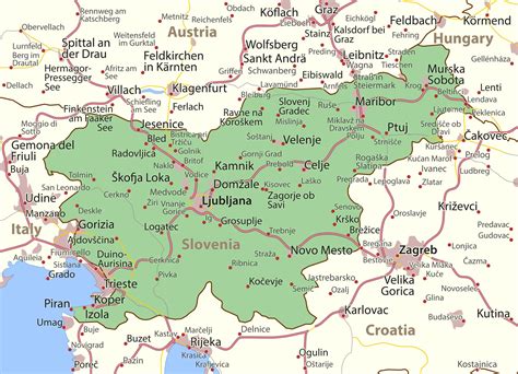 M Rn Pouzdro Uk Zat Ti Bled Slovinsko Mapa Ern Odli N Za Tek