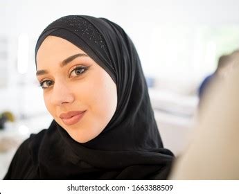 Arab Woman Taking Selfie Images Stock Photos Vectors