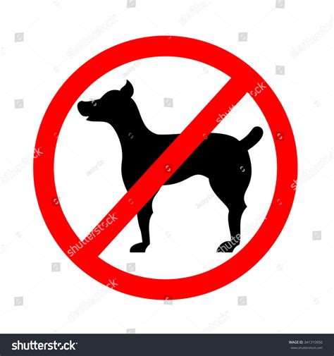No Dog Sign Vector Stock Vector Royalty Free 341310950