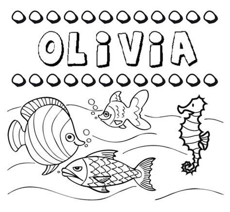Dibujos De Los Nombres Nombre Olivia Para Pintar Colorear E Imprimir