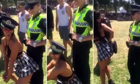 stereosonic video shows the moment a girl twerks on a female police officer daily mail online