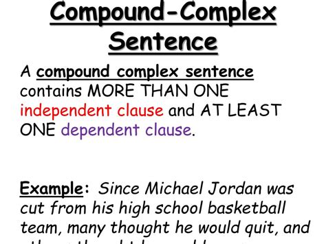 Ppt Compound And Complex Sentences Powerpoint Presentation Free