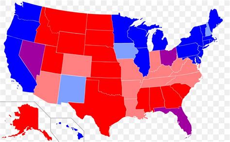 United States Presidential Election 2000 Red States And Blue States