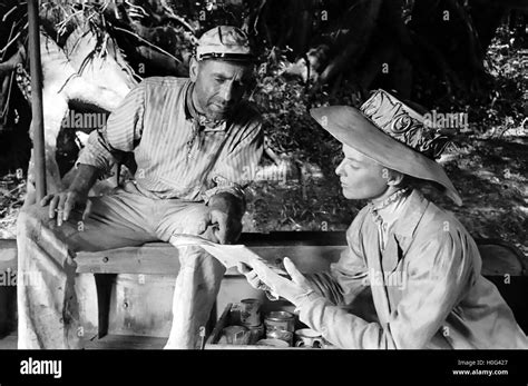 The African Queen 1951 Romulus Films Production With Katharine Hepburn And Humphrey Bogart Stock