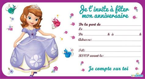 Find customer reviews and ratings of anniversaireenfant.fr. Invitation anniversaire princesse Sofia à imprimer ...