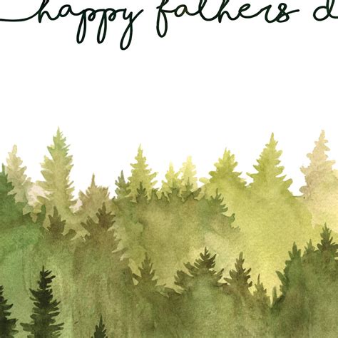 Happy Fathers Day Card Digital Printable Watercolor Etsy