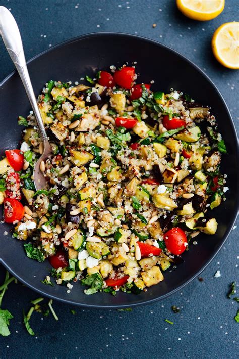 Mediterranean Quinoa Salad With Roasted Vegetables Cookie And Kate