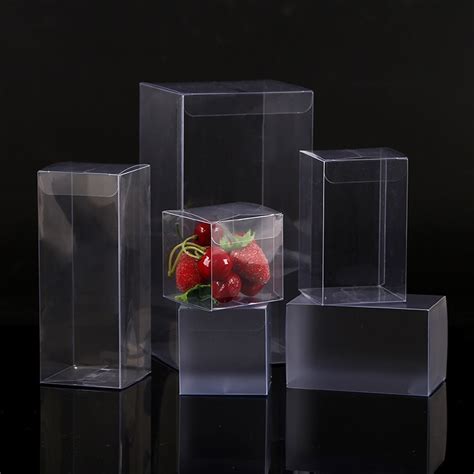 Clear gift boxes are perfect for many different packaging applications. 30 Pcs Big Size Clear PVC Gift Box Transparent Plastic ...