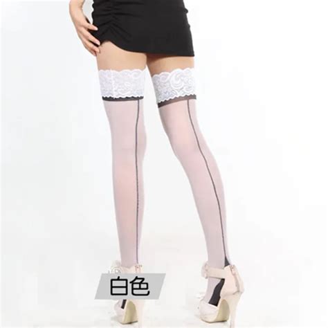 Thin Ultrathin Sexy Women Color Tights Summer Stockings Lace Nylon Top