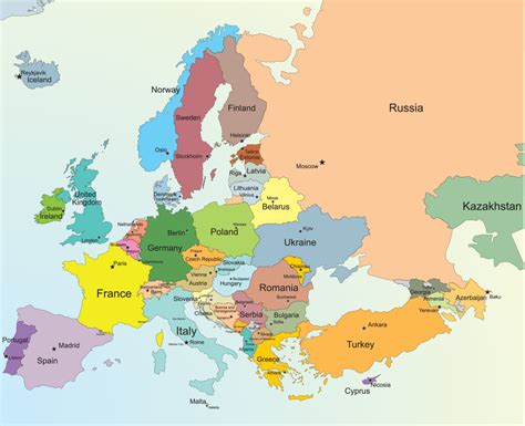 Map Of Europe With Cities Trenzy2020