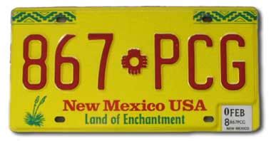 Apparently issued nm1234, 1nm234, 12nm34, 123nm4, 1234nm, then aa 001 to bz 999, then caa001 to dzz999. New Mexico State Nickname | Land of Enchantment