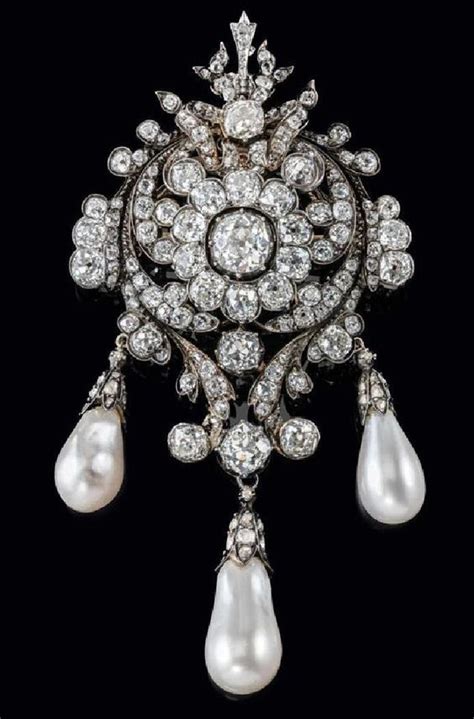Antique Pearl And Diamond Brooch Victorian Jewelry Modern Jewelry