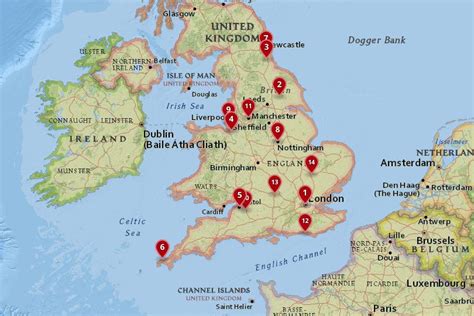 England Map Cities Management And Leadership