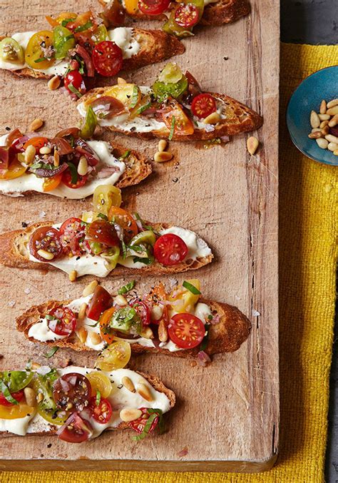 Food recipes tutorial | tomato bruschetta recipe barefoot contessa indeed lately is being sought by consumers around us, maybe one of you. Ina Garten's Tomato Crostini with Whipped Feta Recipe | Appetizer recipes, Food network recipes ...