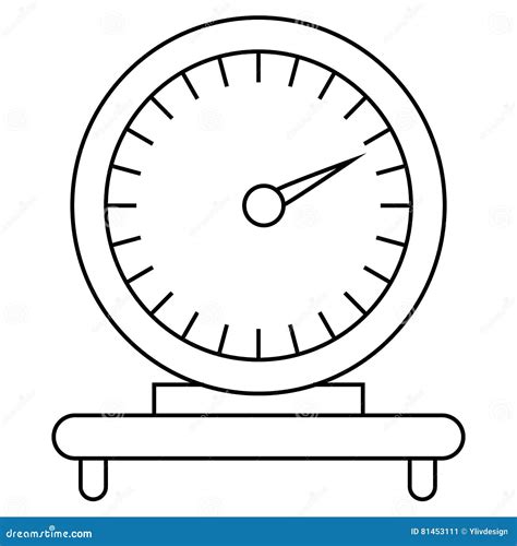 Mechanical Scales Icon Outline Style Stock Vector Illustration Of
