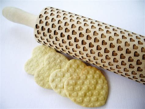 5 Any Pattern Rolling Pin Set Lazer Engraved Embossing Etsy