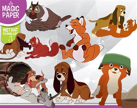 The Fox And The Hound Clipart Disney Digital 300 Dpi Png Images