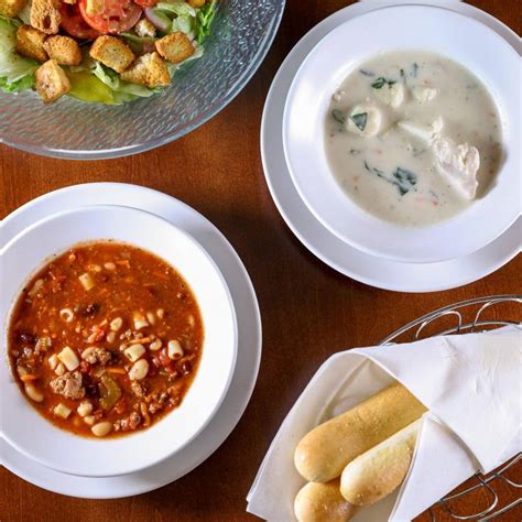 Olive Garden Lunch Only 594 Breadsticks Salad Or Soup And Entree