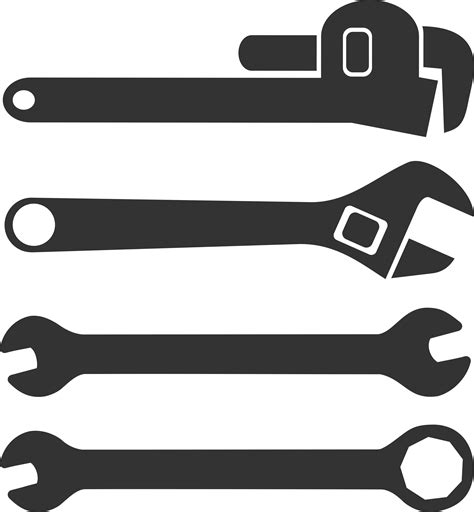 Hand Tool Spanners Adjustable Spanner Pipe Wrench Screwdriver Png