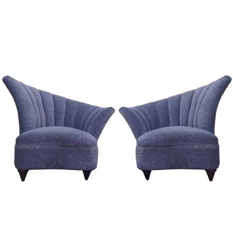 Regency Scalloped Asymmetrical Chairs Pair Chairish