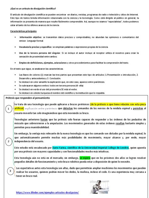 Qué Es Un Artículo De Divulgación Científica Sueño Ciencia
