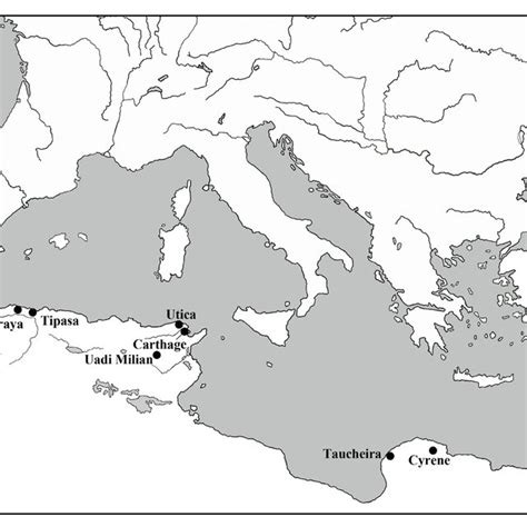 1 North Africa Map Of The Sites Cited In The Text Download