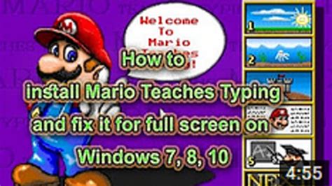 របៀបដំឡើង Mario Typing How To Install Mario Typing Fullscreen On