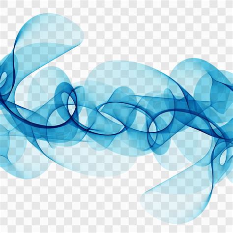 Stylish Blue Smoke Wave Background Vector Abstract