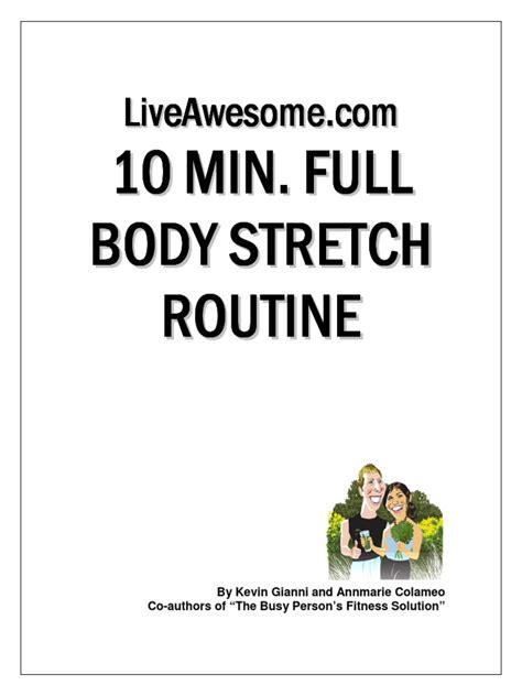 10 Minute Full Body Stretching Routine Pdf Pdf Flexibility Anatomy