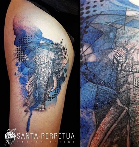 Santa Perpetua Elephant Tattoo Watercolor Tattoo Tattoo Artists
