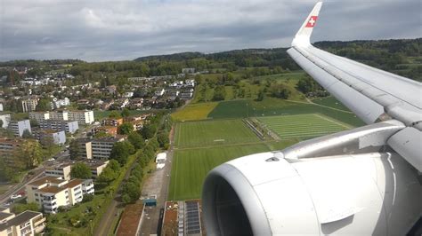 Beautiful Approach Swiss Airbus A320 Sharklets Morning Landing At