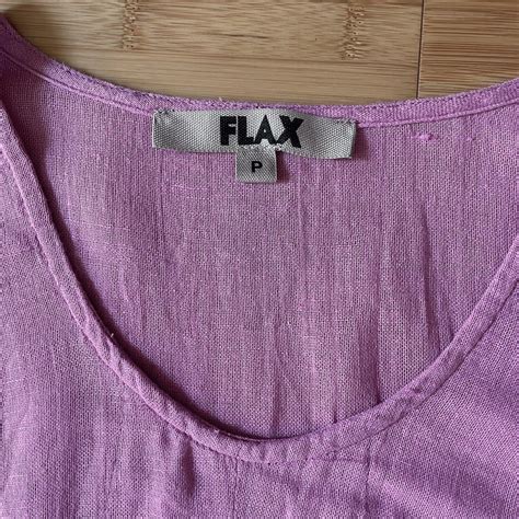 flax jeanne engelhart linen blend pink purple tunic top 3 4 sleeve size p ebay
